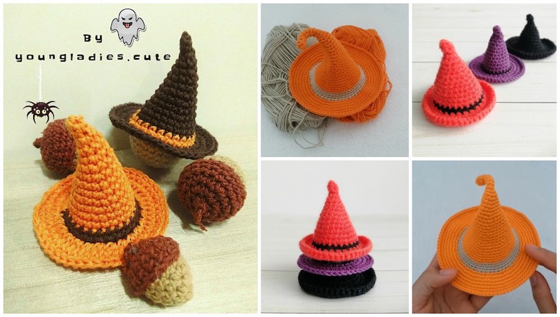 Crochet Witch Hats halloween 