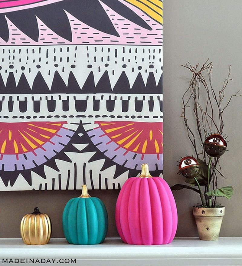 DIY Boho Chic Painted Pumpkins