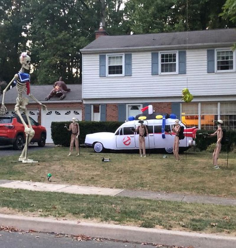 Ghostbusters Inspired Skeleton Halloween Display