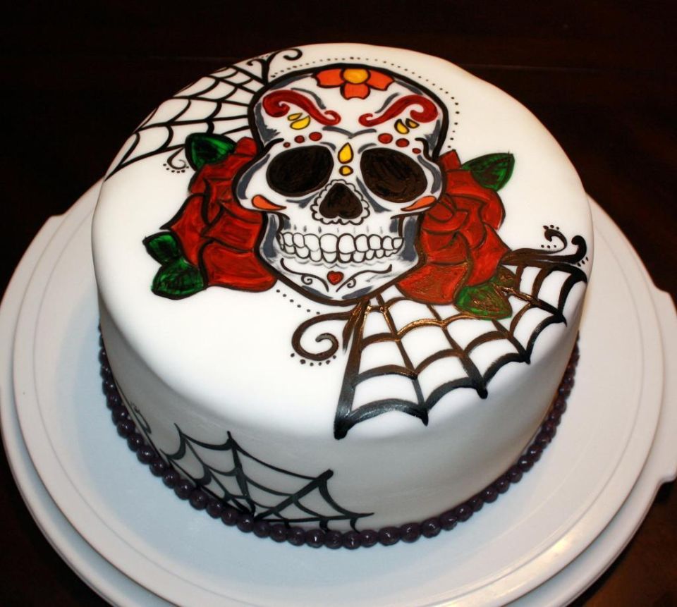 sugar skull Halloween cake ideas