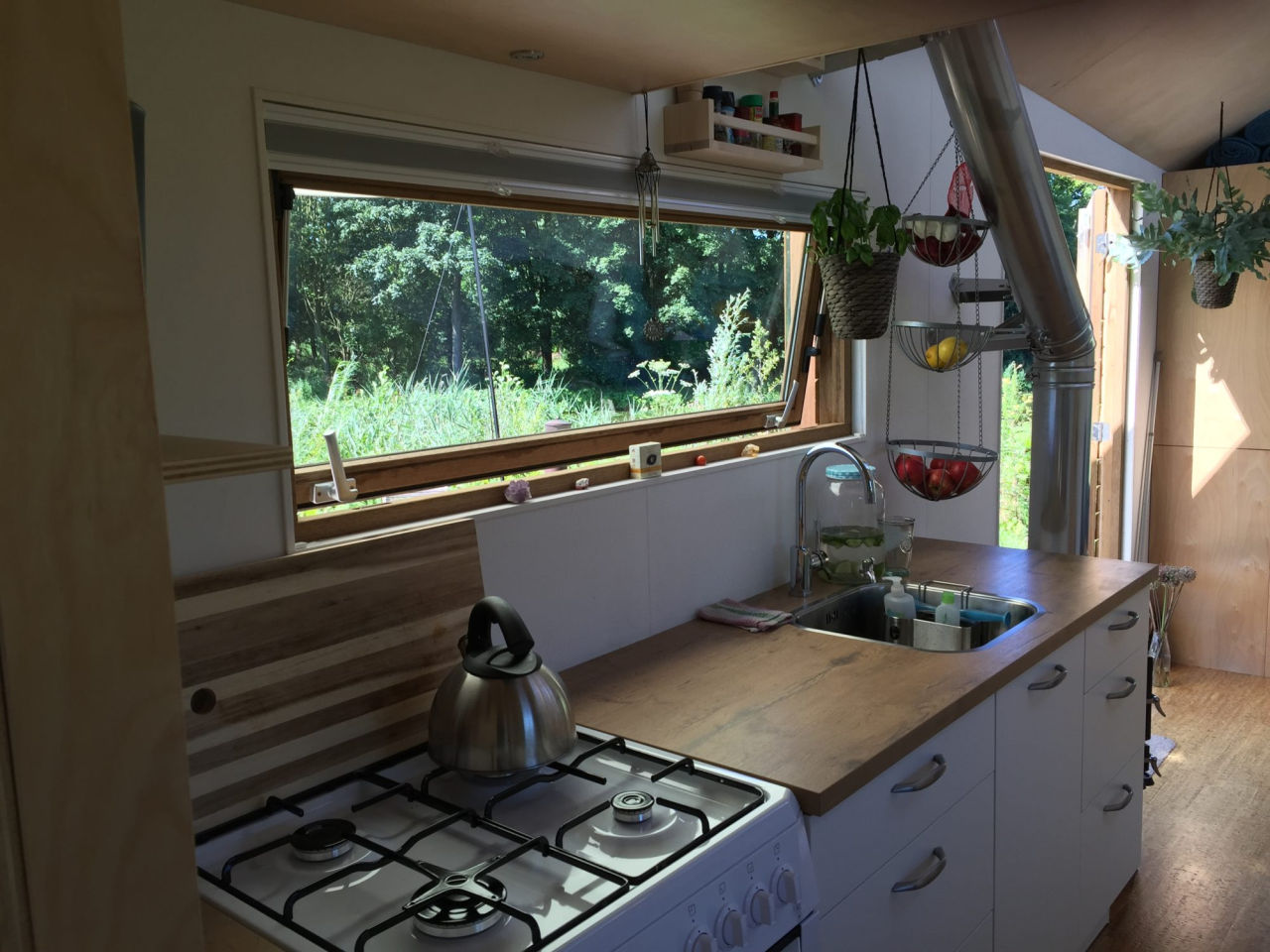 Marjolein’s Tiny House in Netherlands- functional kitchen