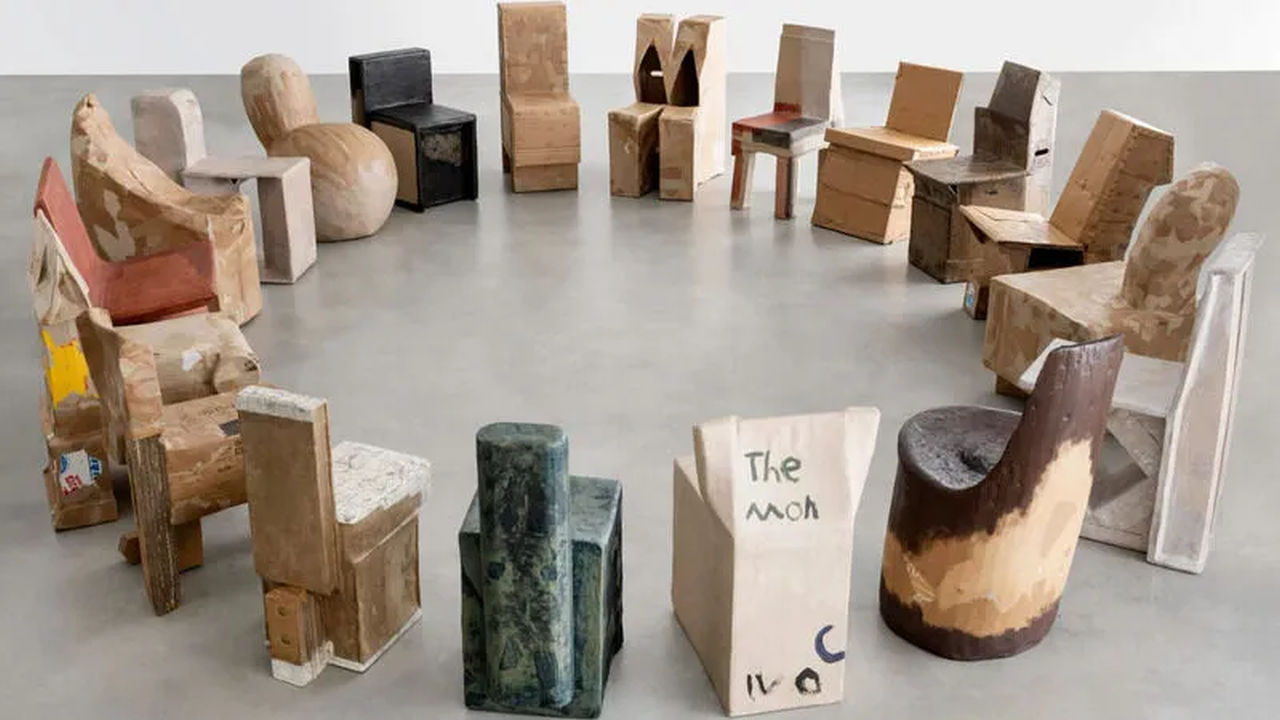 Max Lamb’s Cardboard Furniture Collection-entire collection made of cardboard