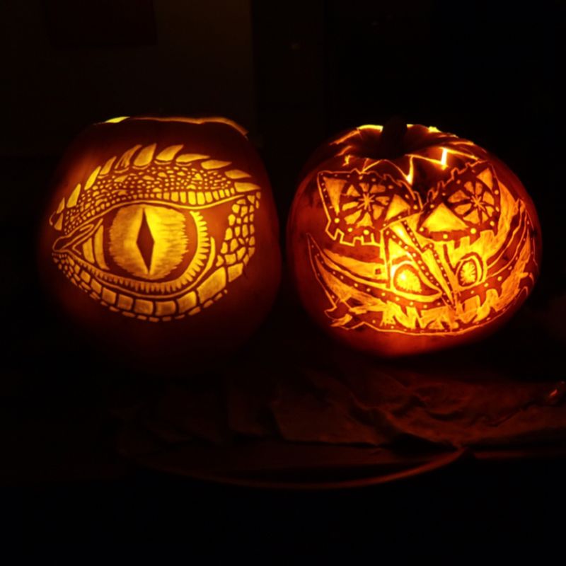 Monster Eyed Jack-o'-lantern Pumpkin carving patterns