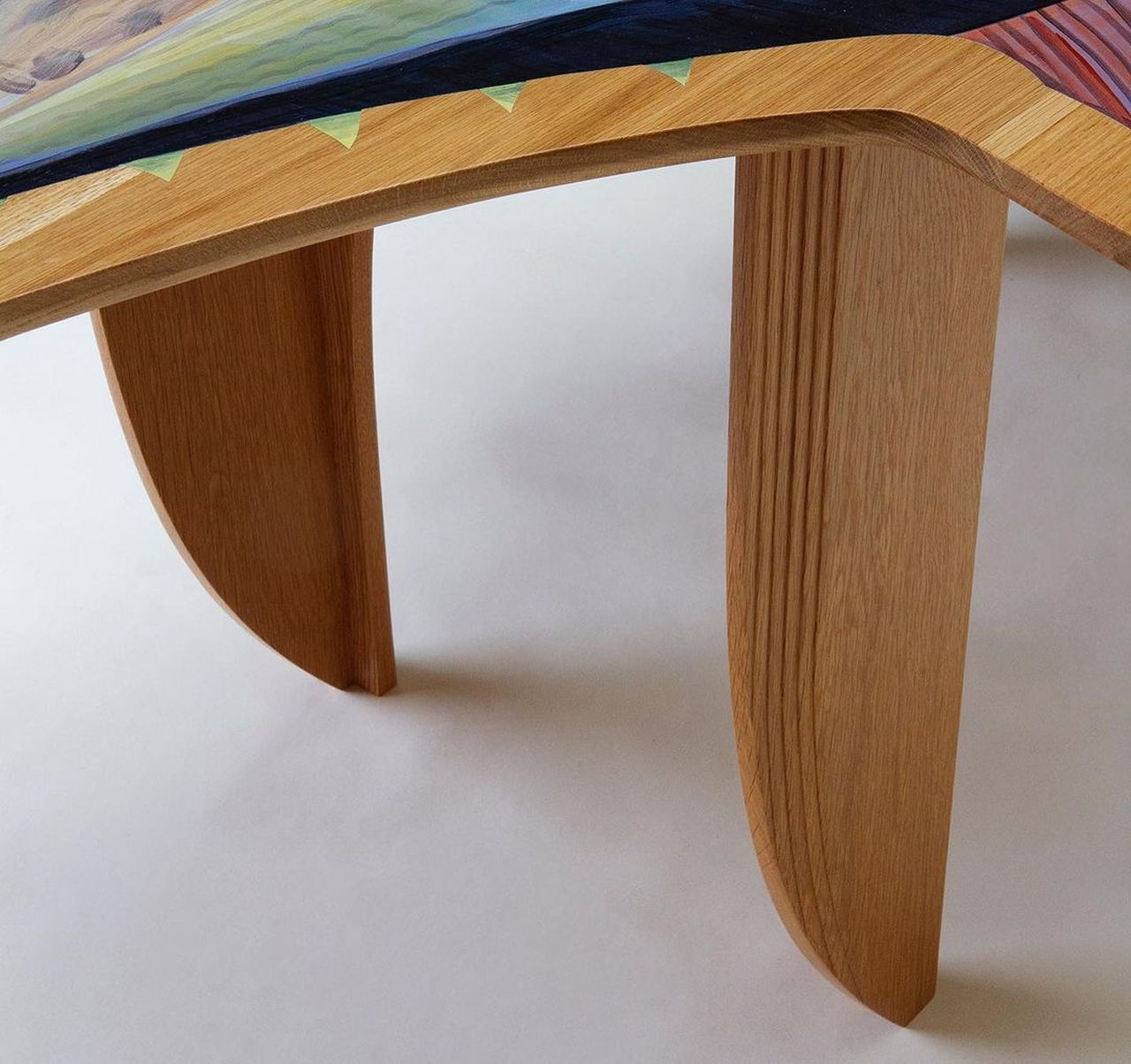 Tuna Fish Table by Japanese Designer-wooden fin standing