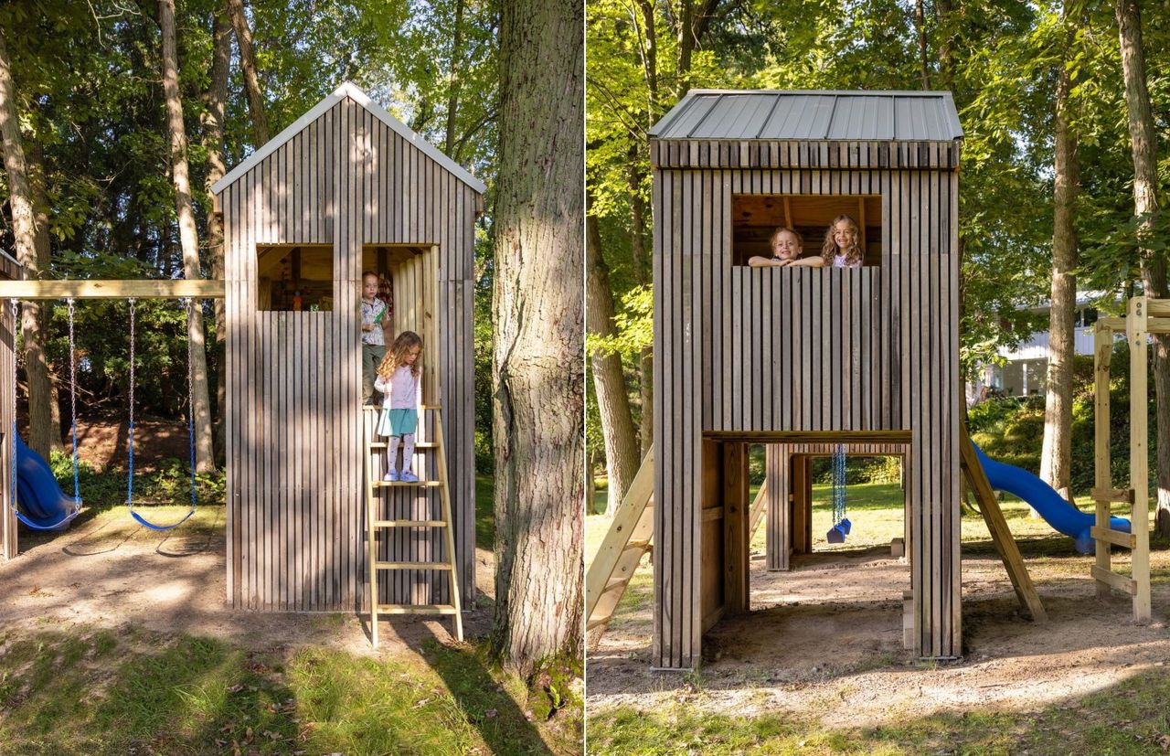 Upcycled Twin Treehouses-kids haven 2