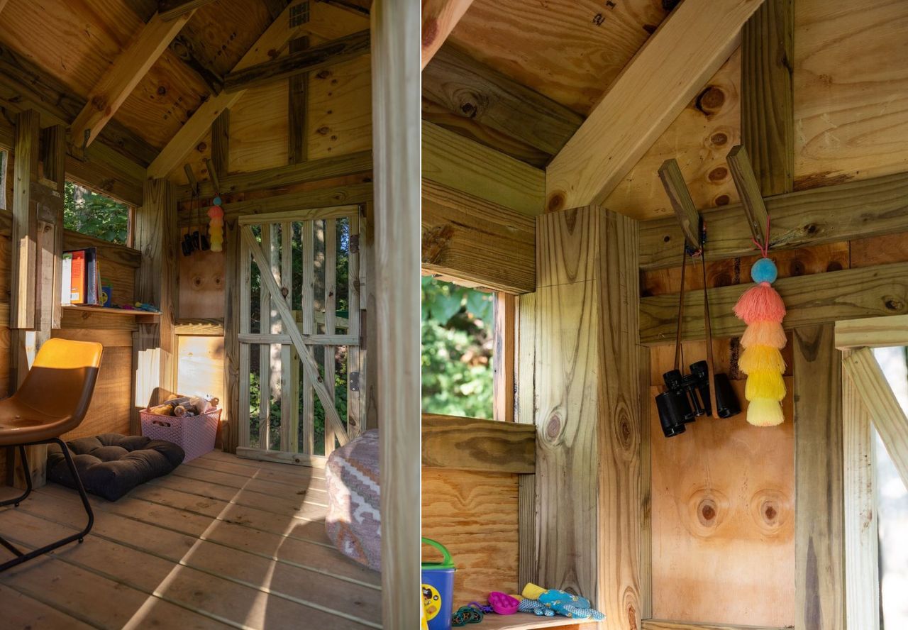 Upcycled Twin Treehouses-kids haven 3
