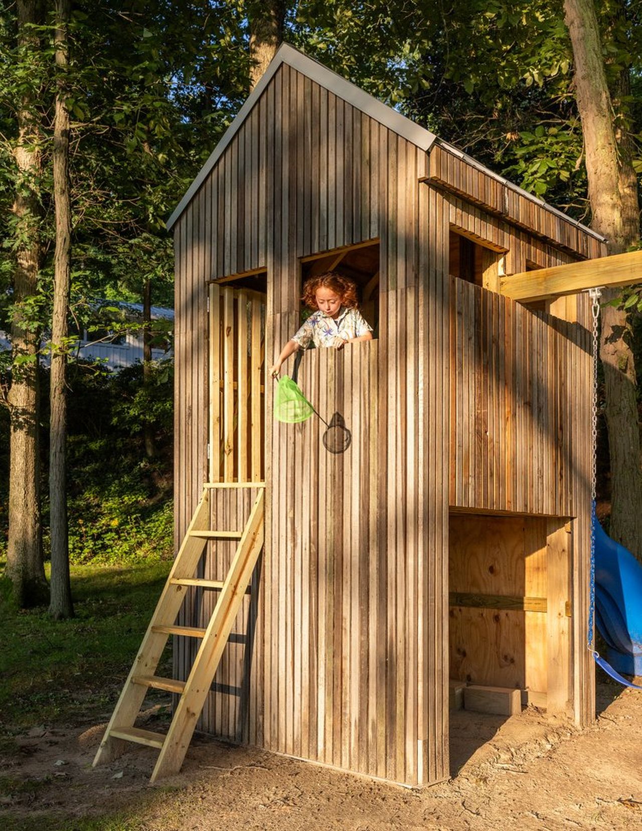 Upcycled Twin Treehouses-kids haven